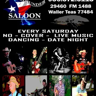 Live Music No -Cover Every Sat Night 8 pm - Midnight! Best local bands in the Houston area