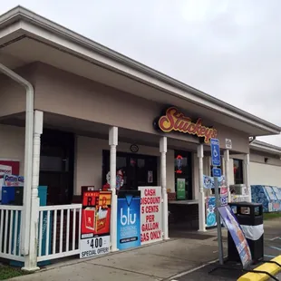 the front of the restaurant