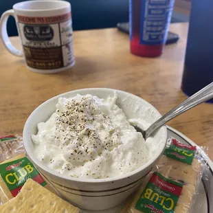 Cottage cheese side.