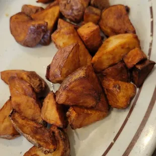 A few redskinned potatoes
