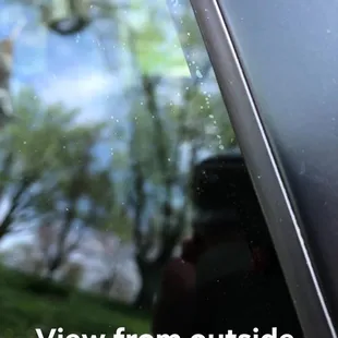 Bubbles and trapped dust/dirt. Taken two weeks after tint was installed.