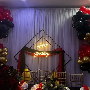 Up close happy birthday sign!