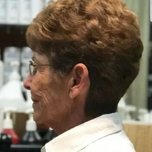 Short sculpted haircut