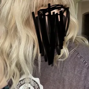 My hair before I came in healthy and platinum was a little faded when I came in why I made a appointment