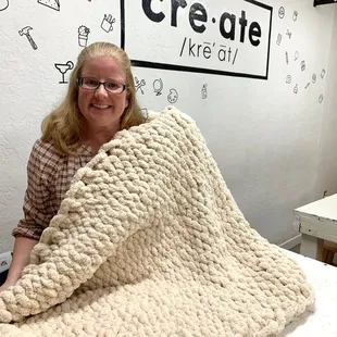 My finished piece from the blanket class.