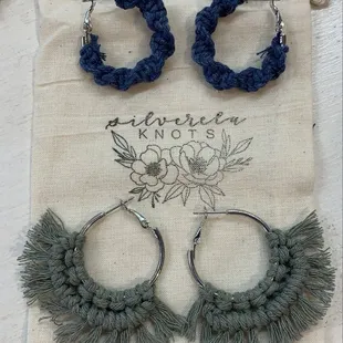 My earrings from today's class.  It was so much fun!