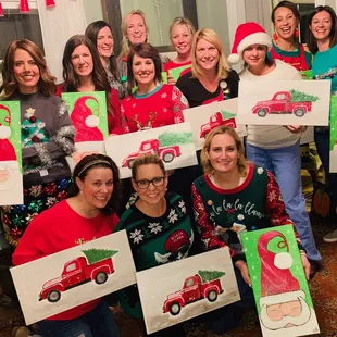 Ugly Christmas sweater painting party!