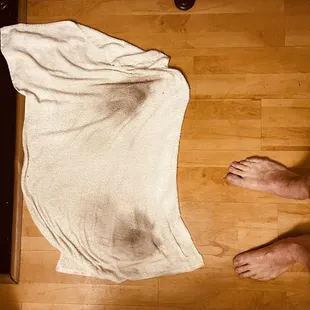 I cleaned the floor twice