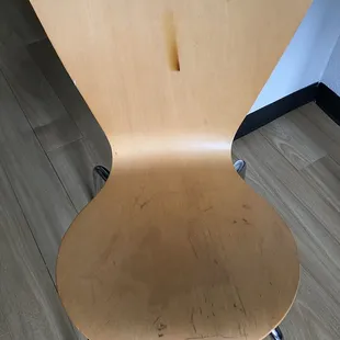 one chair, dirty &amp; stained.