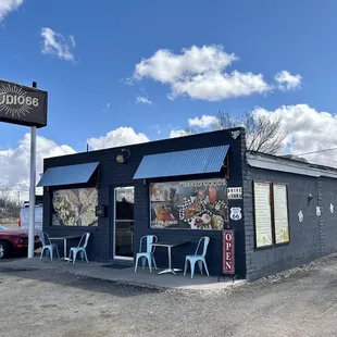 the outside of the building