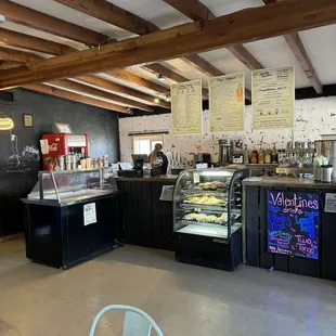 the interior of the cafe