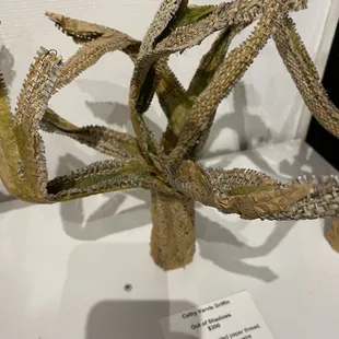 Textured fabric art sculpture