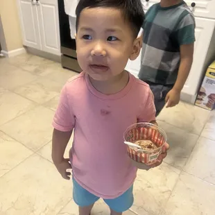 And my baby done by Mr. George! He loves his hair!