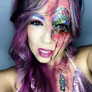 Special effects make-up "If you take a mermaid out of water...She'll bleed tears."