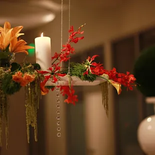We love hanging floral arrangements
