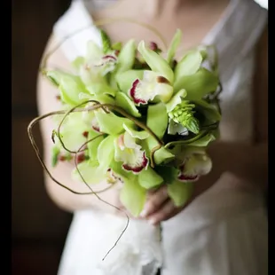 Green bridal bouquet