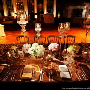 Head table at a wedding reception