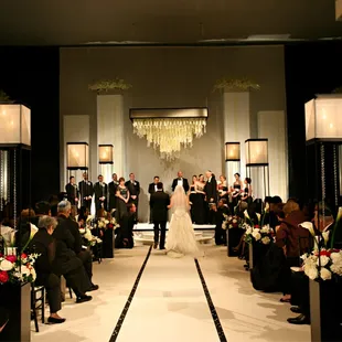 Wedding ceremony with custom alter