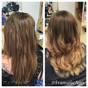 Stylist Ashleigh did a great color and cut correction on this new client... I think it's safe to say she loved it!