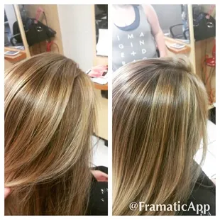Another beautiful balayage from full highlights for a more natural look with less upkeep. By Stylist Ashleigh Dean