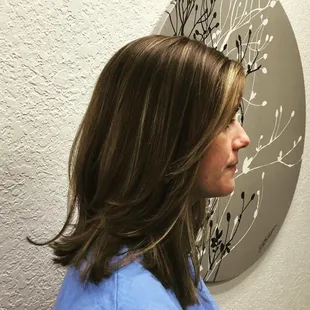 Stylist Tina did an incredible job on this sun kissed balayage.