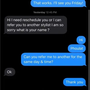 Text message