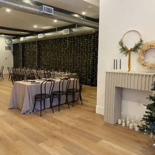 Christmas party set up