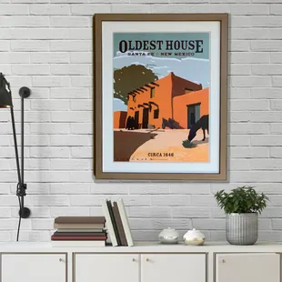 Oldest House Santa Fe Poster Design.