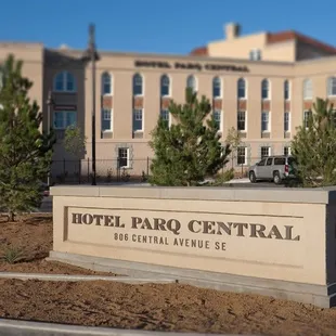 Signage and branding for Hotel Parq Central by Studio Hill Design.