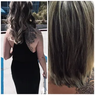 The before and after.