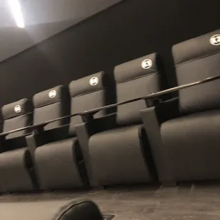 Large comfy reclining loungers... sit, relax, recline and ENJOY the movie!