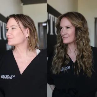Natural looking hair extensions transformation