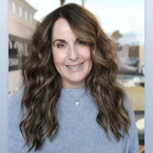 Blonde hair with natural looking hair extensions