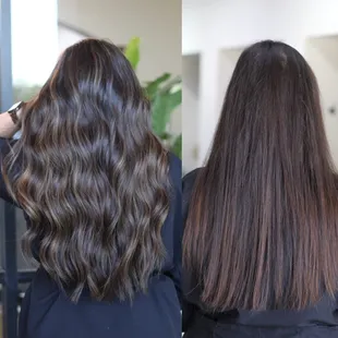 Before and After two rows of  22" NBR extensions