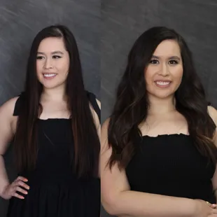 dimensional Brunette hair color and extension