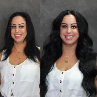 Natural Beaded Row hair extension transformation