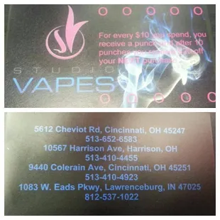 For every $10.00 you spend,you receive a punch and after ten punches you receive $20.00 off your next purchase.