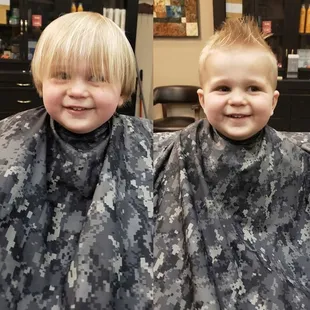 Child's cut before and after
