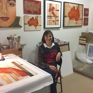 Denise Deleray in her studio