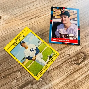 Baseball cards for coasters