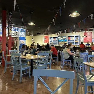 Inside the restaurant