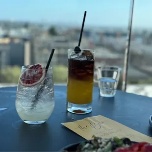 Couple cocktails and what a view
