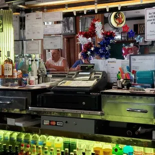 the bar