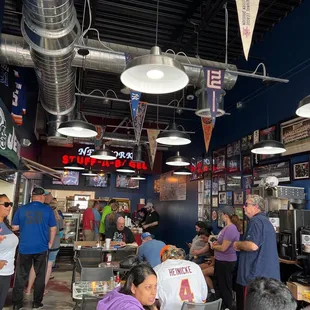 people eating at a fast food restaurant