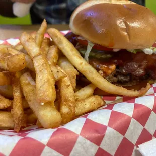a basket of french fries