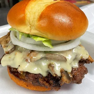 Mushroom Swiss Burger