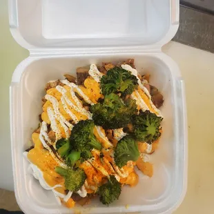 a container of food