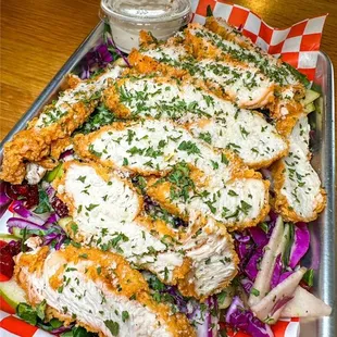 Fried chicken Salad