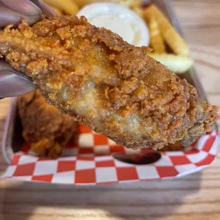 Seafood stuffed 5 Wing Pieces