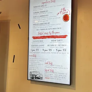 The menu